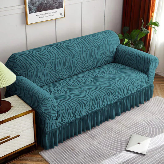 Zebra Sofa Cover - Zinc