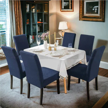 Mesh Fitted Style Jersey Chair Cover - Blue