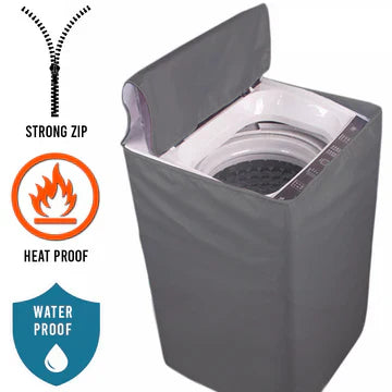 100% Waterproof Top Loaded Washing Machine Cover-Grey
