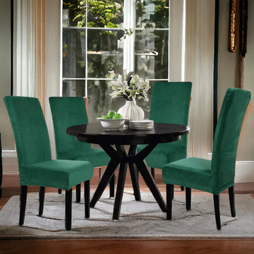 Mesh Fitted Style Jersey Chair Cover - Green