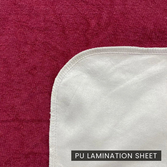 Terry Cotton Protector Maroon Color Fitted Style